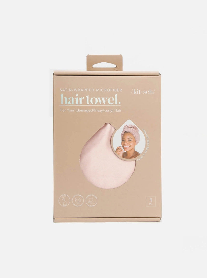 Satin-Wrapped Hair Towel