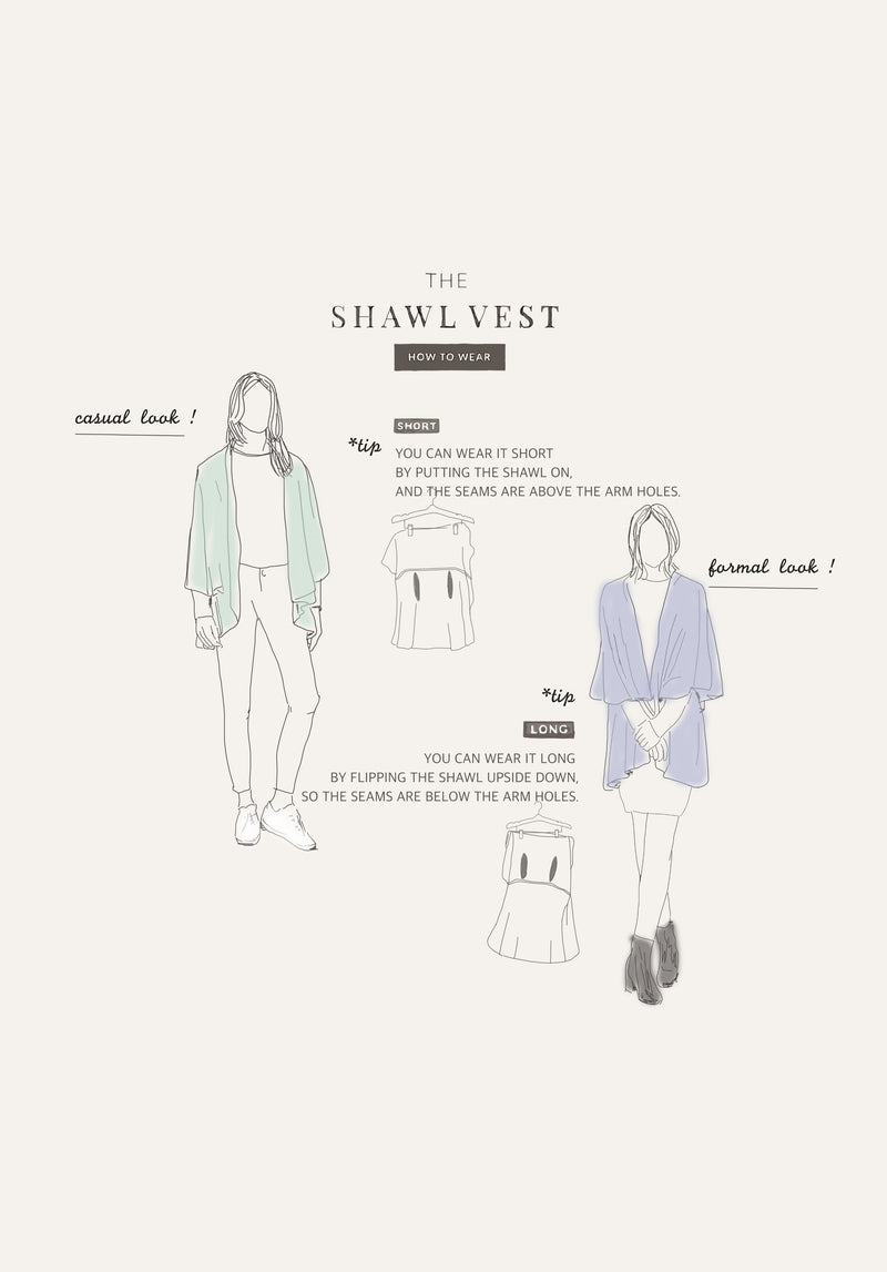 Look By M | The Convertible Shawl Vest | How to wear diagram reversible