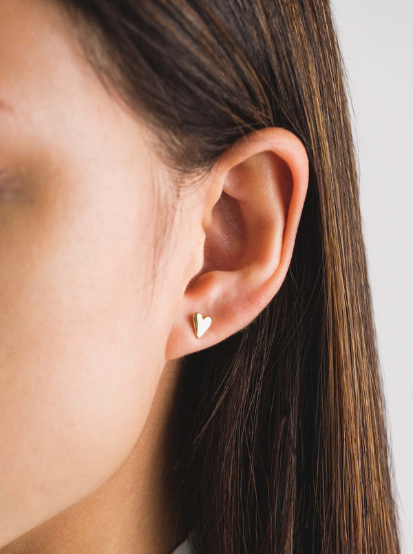 Lover's Tempo Everly Heart Stud Earring, gold