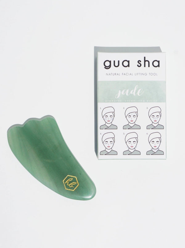 Gua Sha Facial Massage Stone, jade