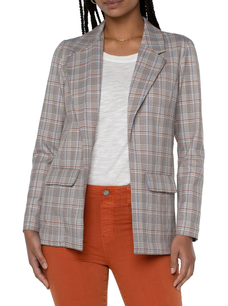 Plaid Boyfriend Blazer