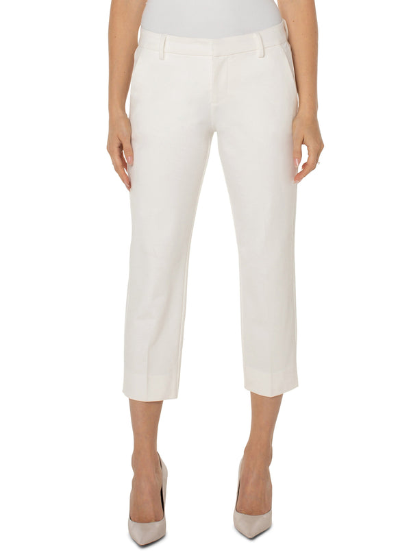 Kelsey Trouser With Side Slit - vintage white