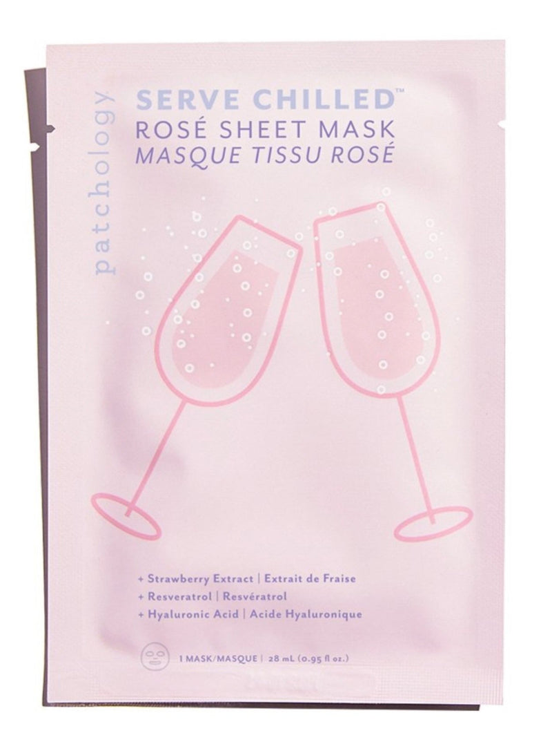 Served Chilled Rosé Sheet Mask