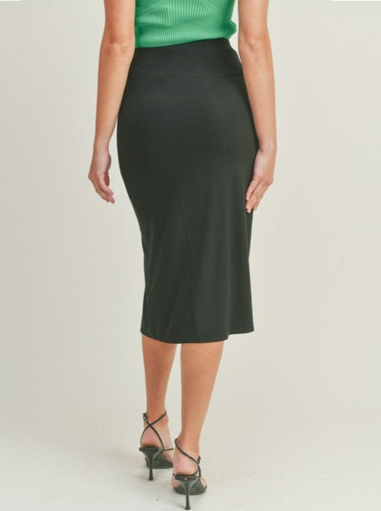 Gathered Midi Skirt