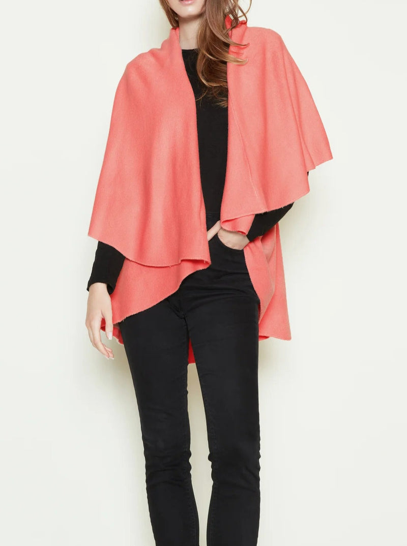 The Convertible Shawl Vest - coral