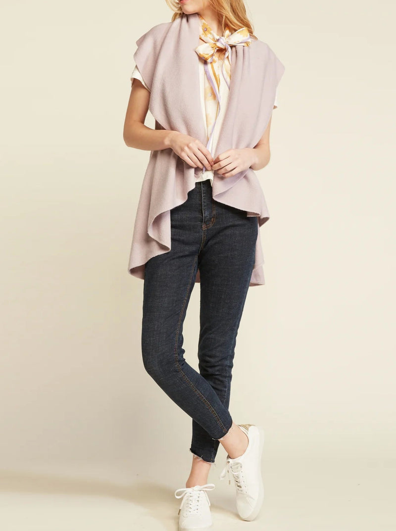 The Convertible Shawl Vest - lavender