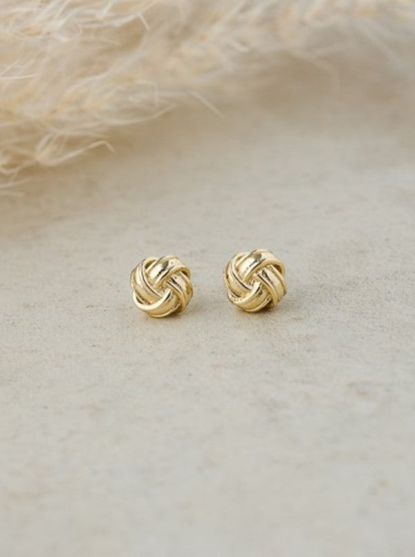 Tangle Studs, 10-14k gold plated metal