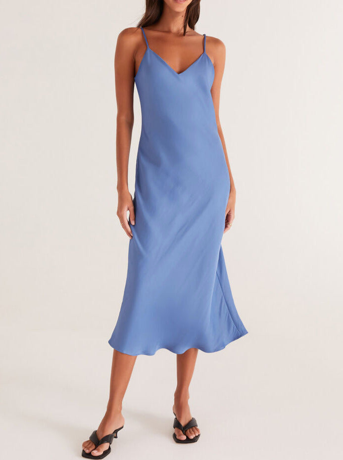 Selina Slip Dress - byzantine blue