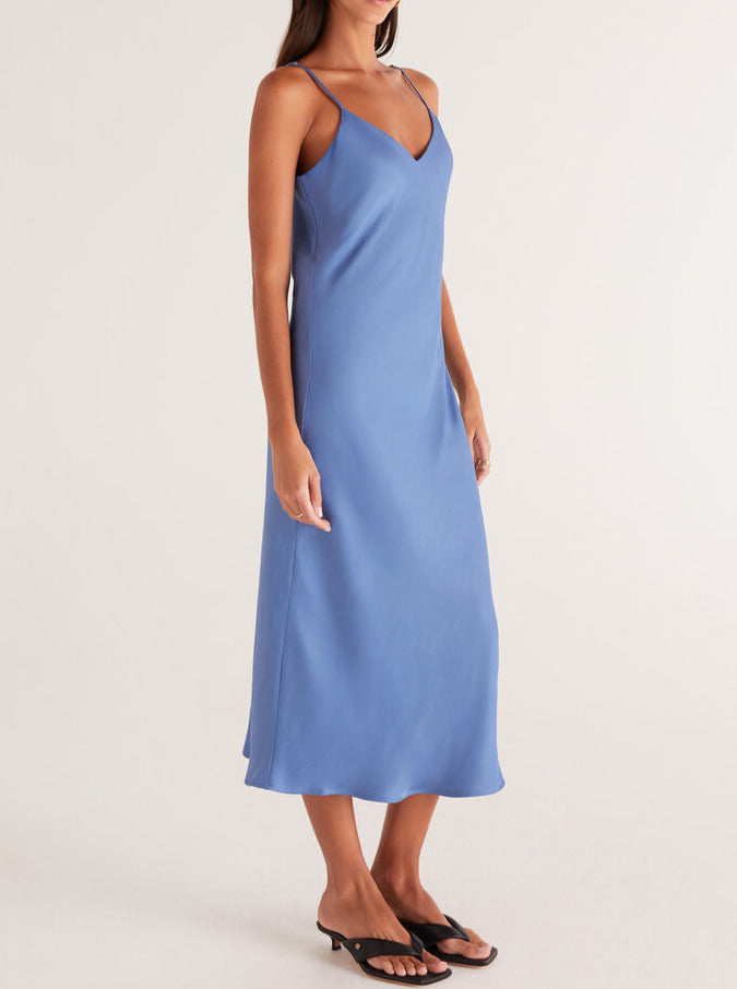 Selina Slip Dress - byzantine blue