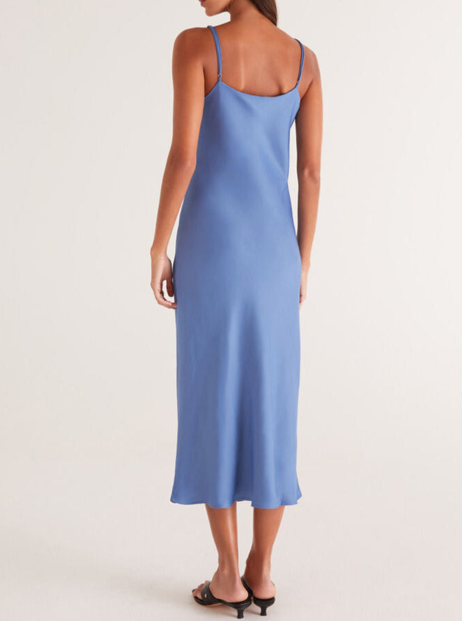 Selina Slip Dress - byzantine blue