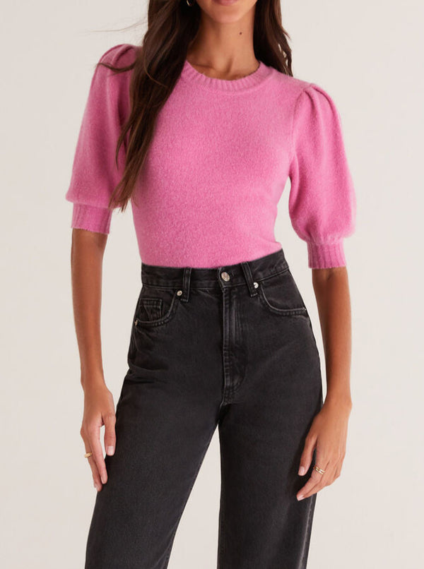 Cassandra Short Sleeve Sweater - persian pink
