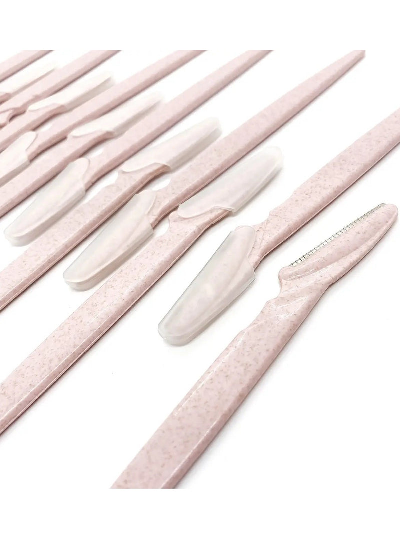 Kitsch | Eco-Friendly Dermaplaner 12pc in Pink | close up view with blade detail