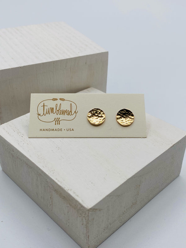 Hammered Circle Stud