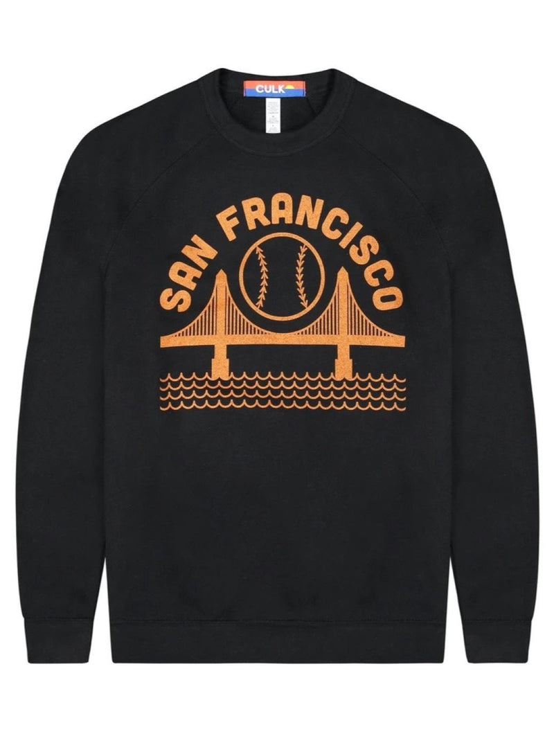 Culk | SF Baseball Unisex Sweatshirt | flat lay front view