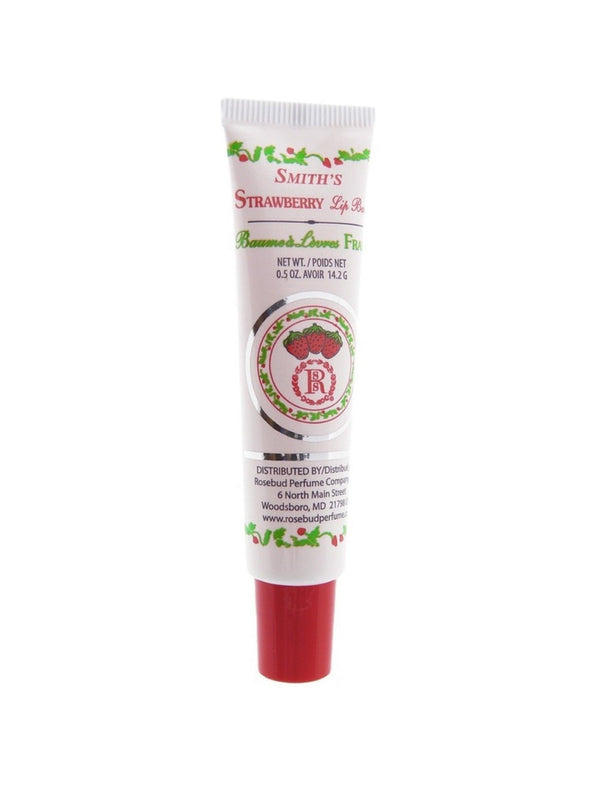 Rosebud Perfume Co. | Strawberry Lip Balm Tube | front view